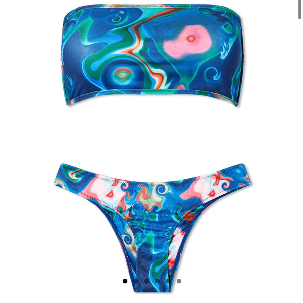 House of Sunny Swirl Print Bikini Set